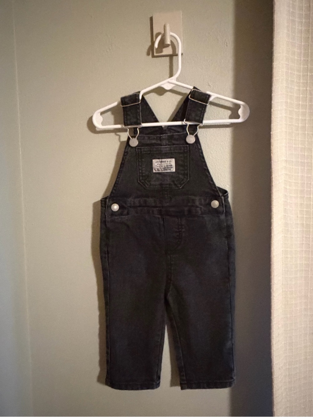 Levi's Black Denim Kids Overalls